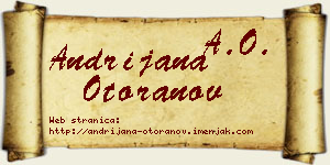 Andrijana Otoranov vizit kartica